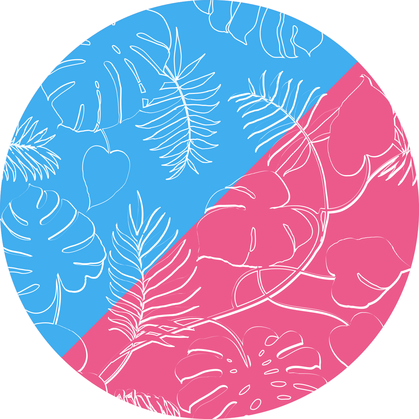 天然乙烯基地毯热带绿叶风情 - TenStickers