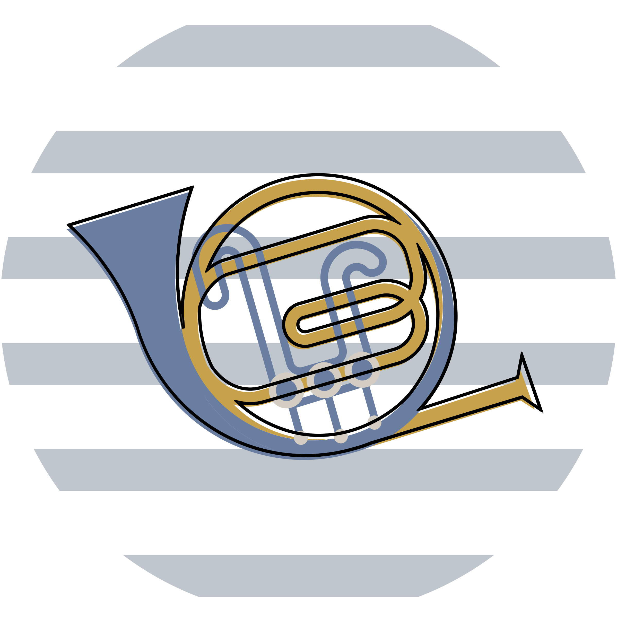 圆号线艺术设计现代地毯 - TenStickers