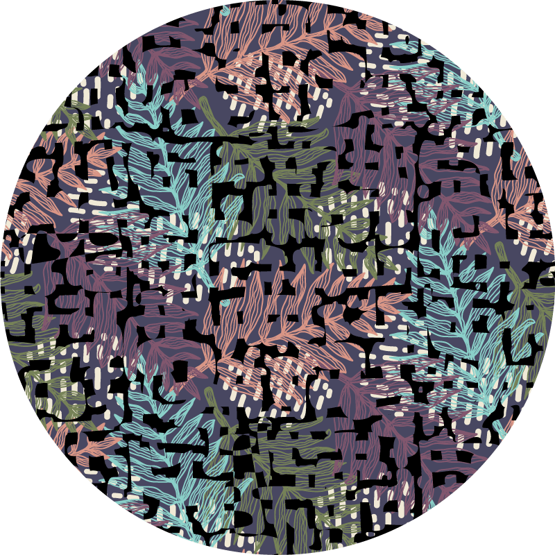 乙烯基花草地毯 叶类植物元素 - TenStickers