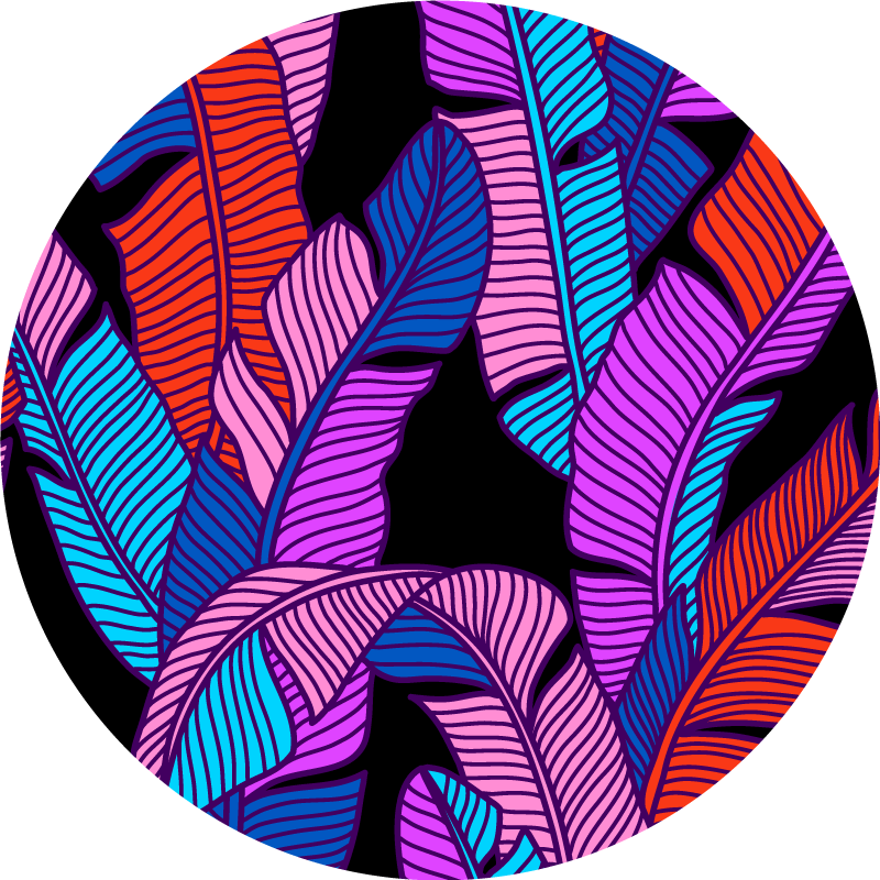 乙烯基花草地毯 活泼的叶子元素 - TenStickers