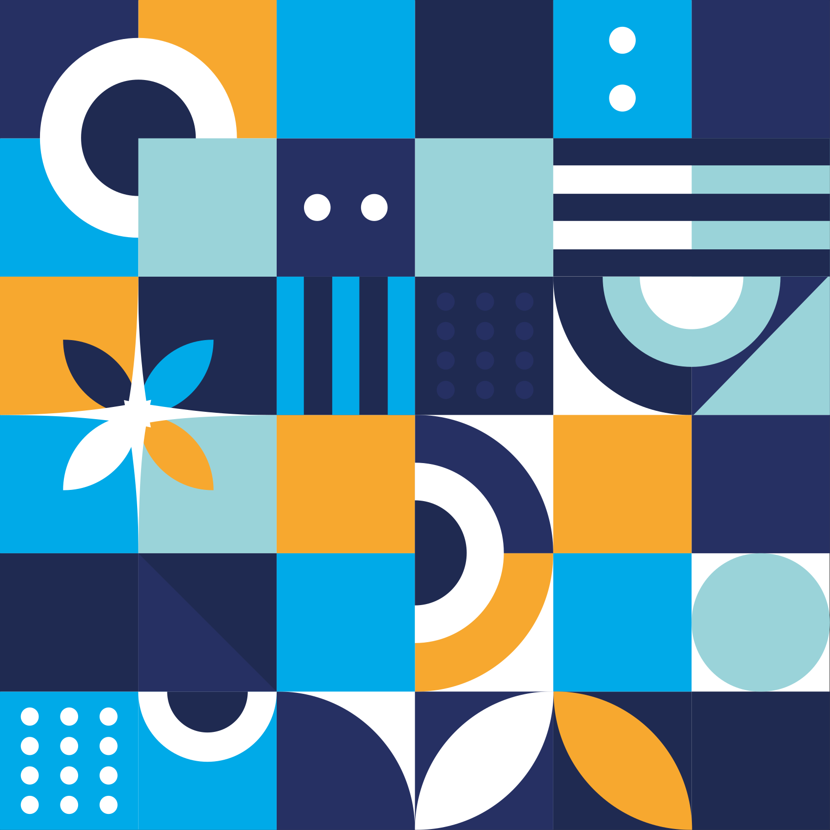 乙烯基地毯几何彩色形状 - TenStickers