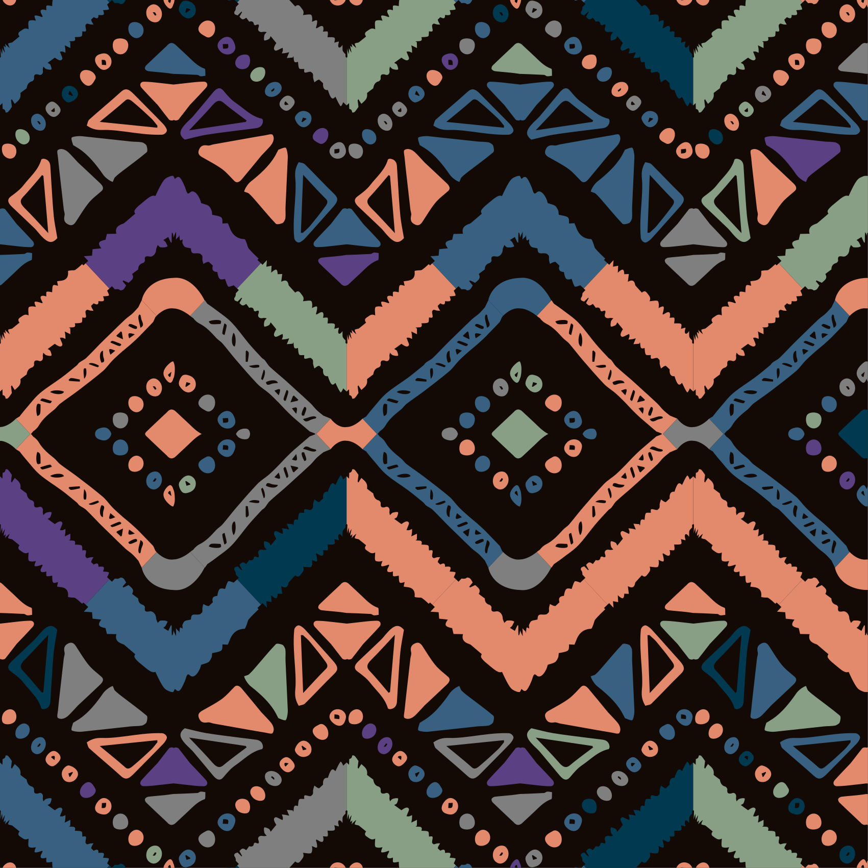 乙烯基地毯几何色彩分区 - TenStickers