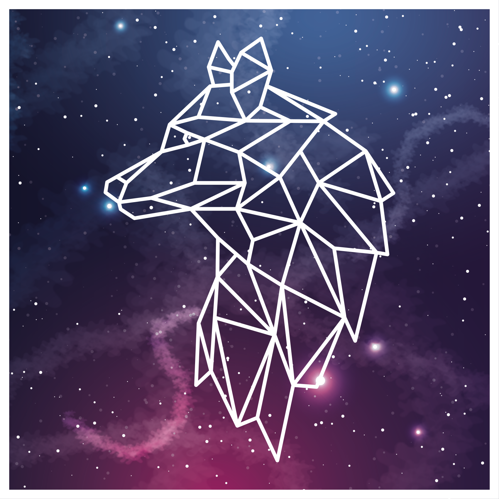 乙烯基地毯动物印花几何熊轮廓 - TenStickers