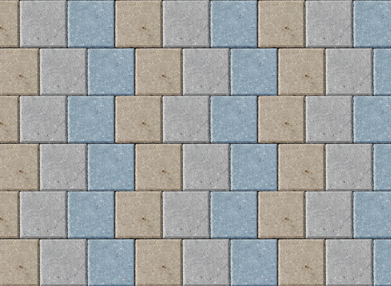 彩色方砖图案瓷砖地毯 - TenStickers