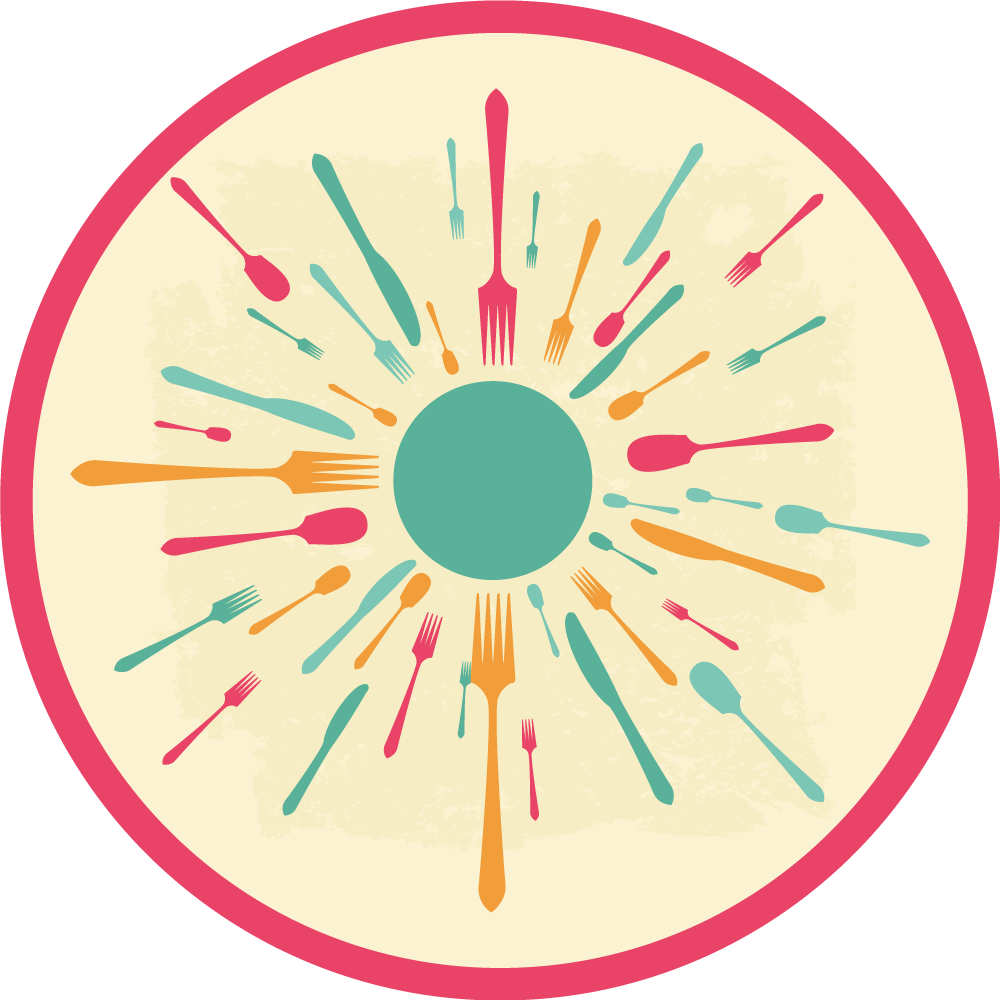 乙烯基厨房地毯 色彩斑斓的餐具爆发 - TenStickers