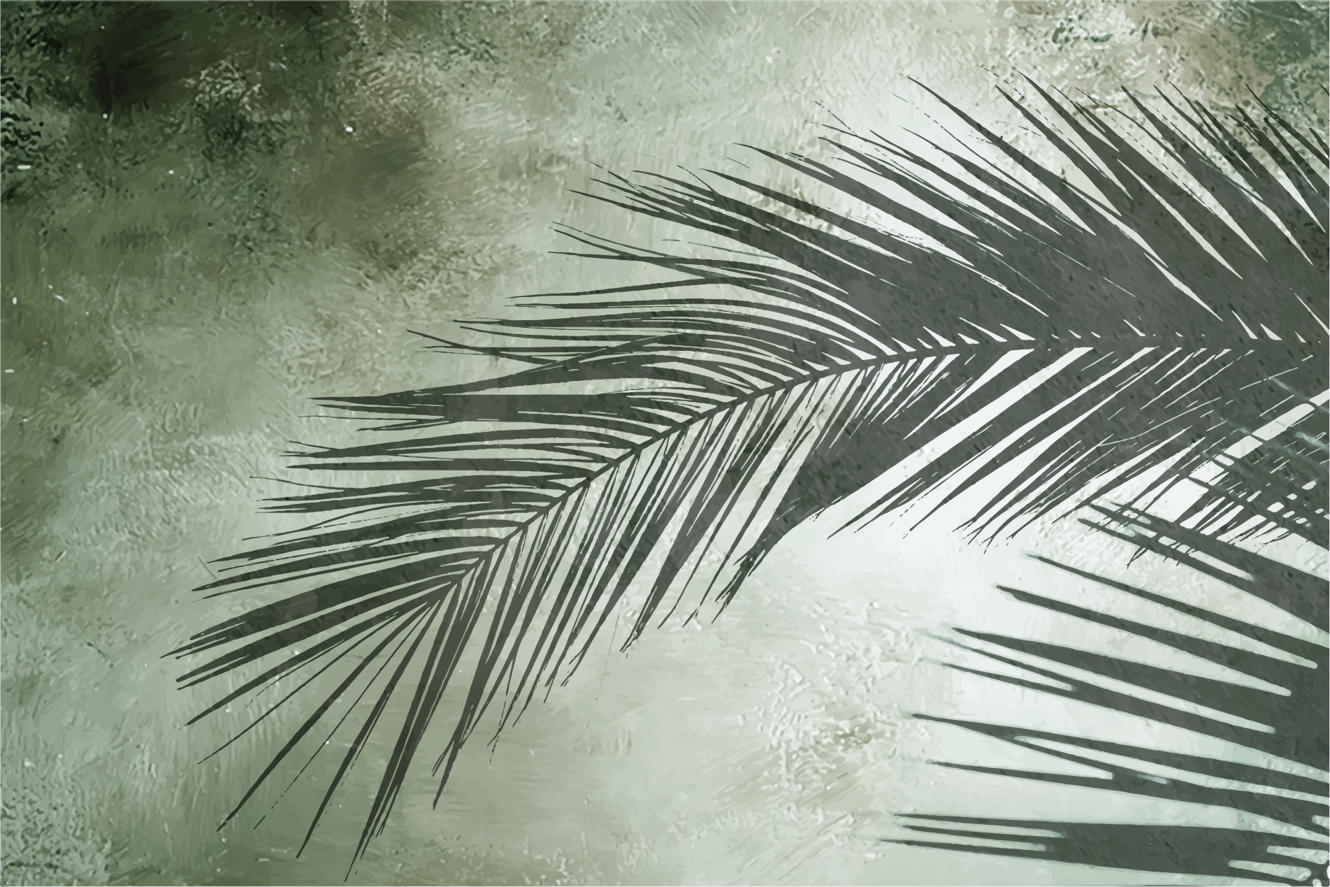 乙烯基花草地毯展现棕榈叶优雅 - TenStickers