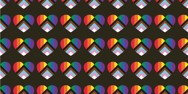 乙烯基地毯，色彩缤纷的心形图案 - TenStickers