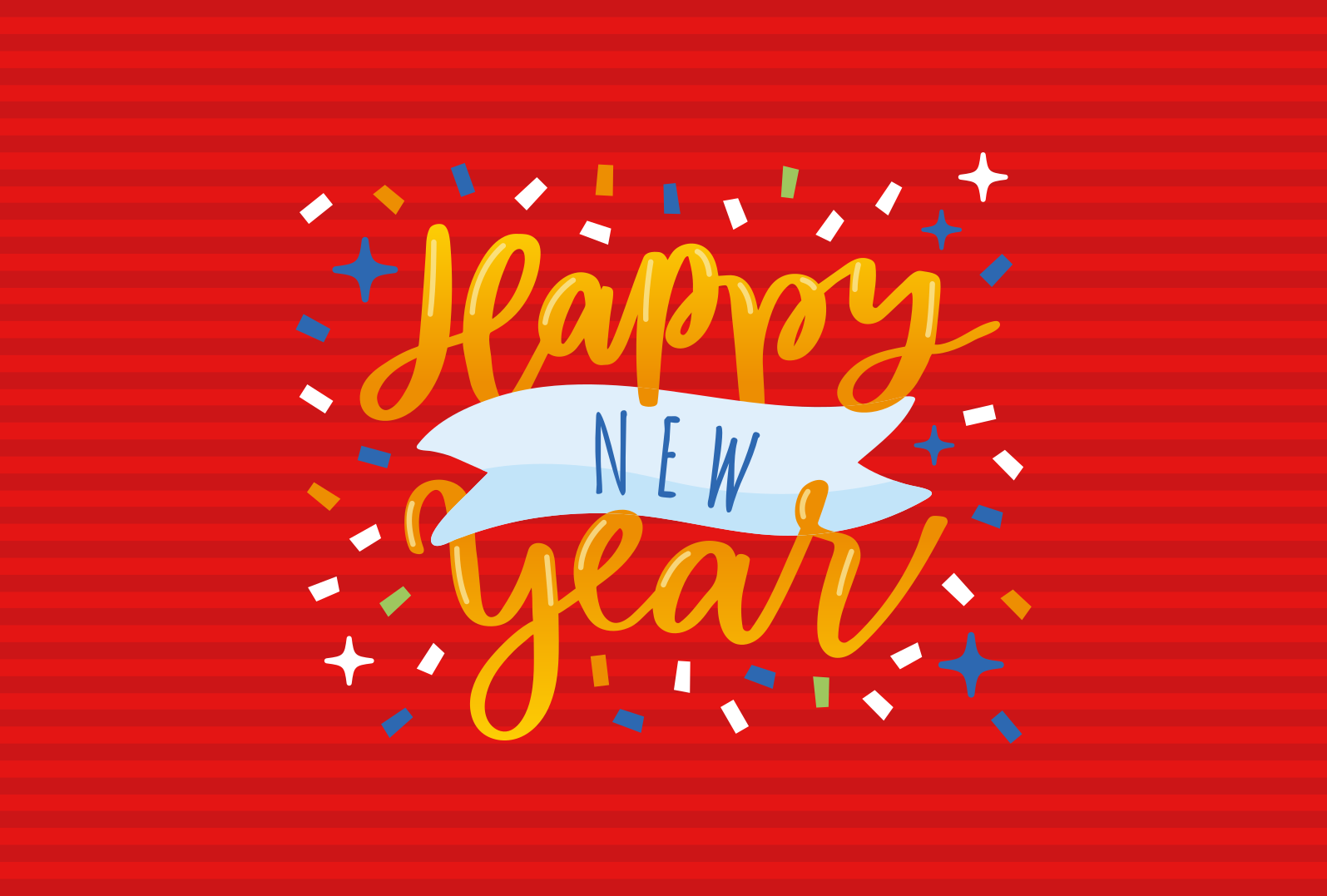 乙烯基地毯圣诞新年庆祝活动 - TenStickers