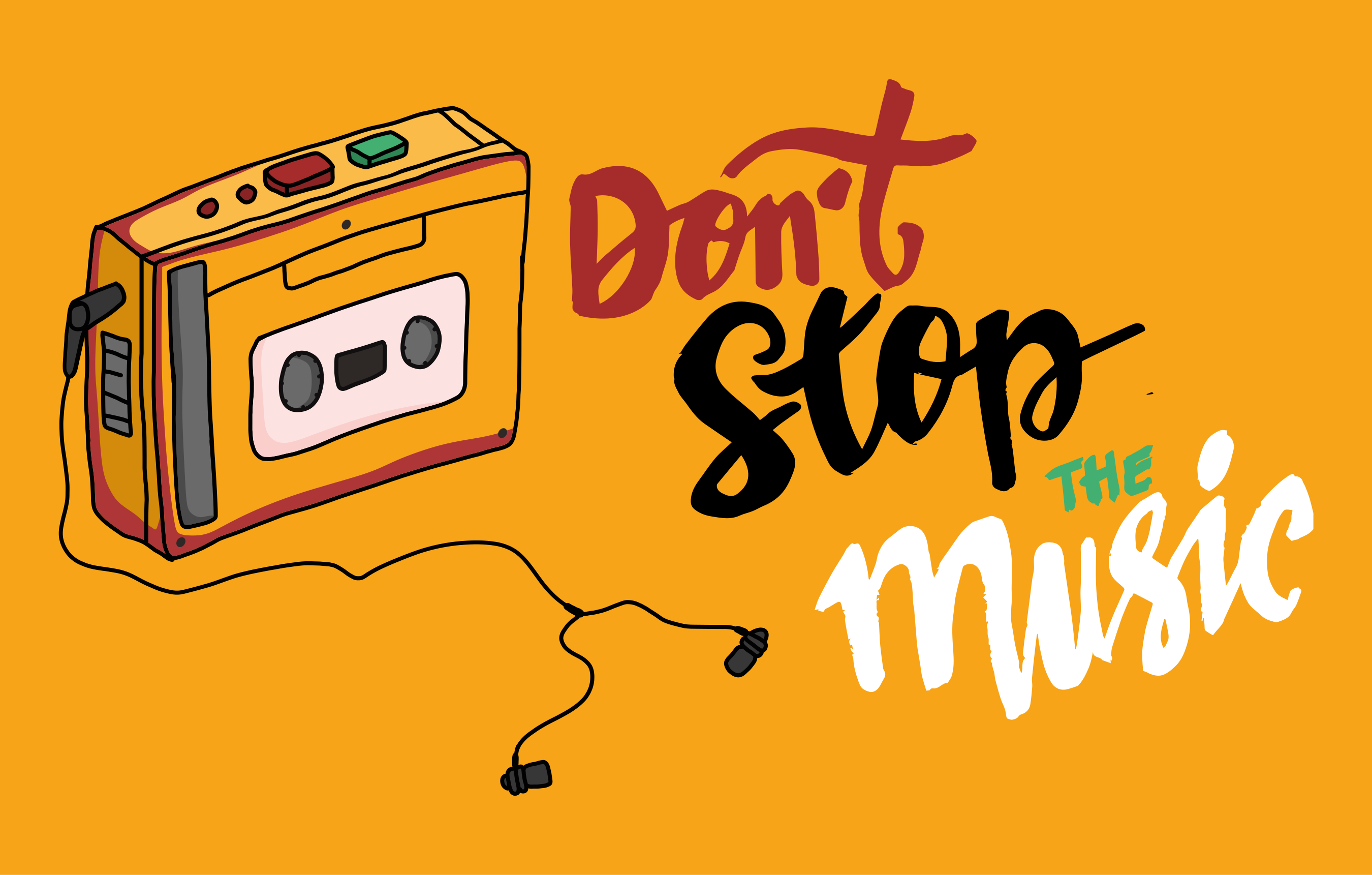 乙烯基地毯与复古卡带主题 - TenStickers