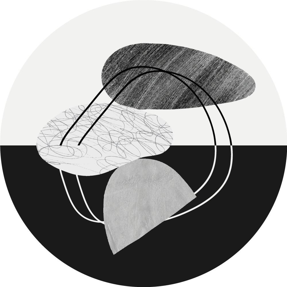 极简主义抽象形状艺术作品 - TenStickers