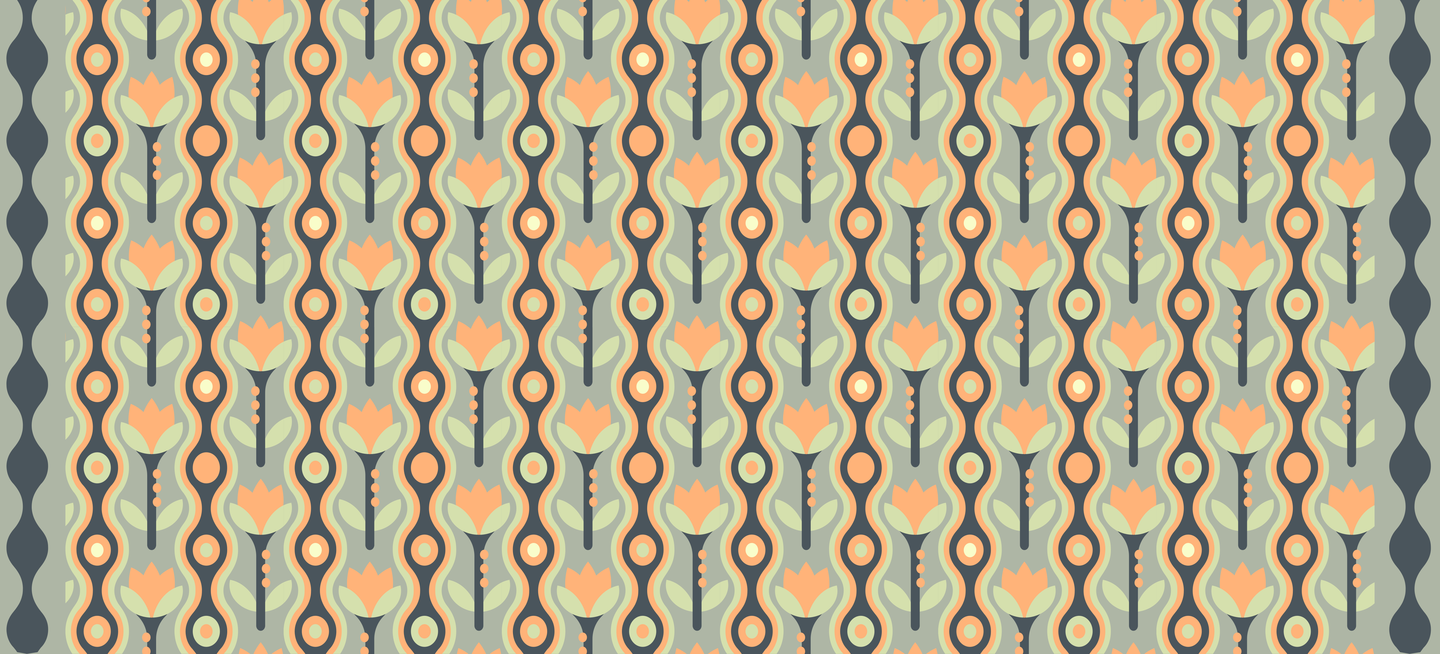 乙烯基地毯，时尚花卉图案设计 - TenStickers