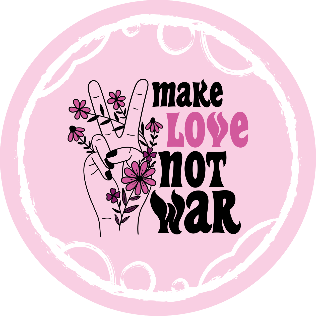 乙烯基地毯与短语传递宁静的爱讯息 - TenStickers