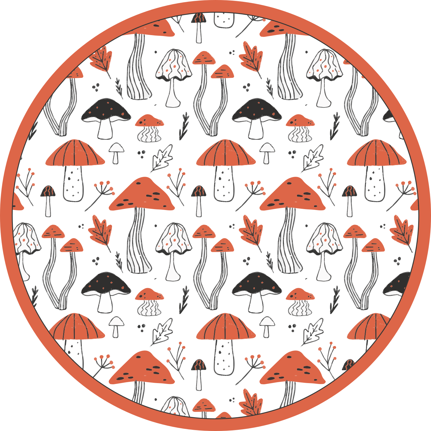 天然乙烯基地毯蘑菇幻想王国 - TenStickers