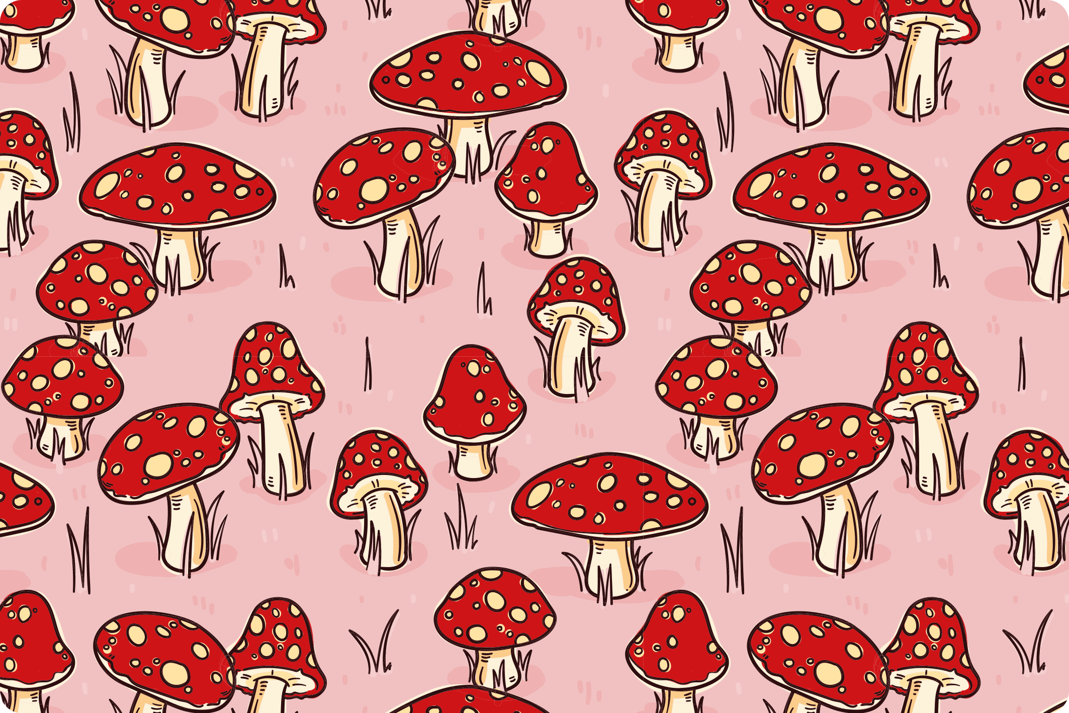 天然乙烯基地毯梦幻蘑菇图案 - TenStickers
