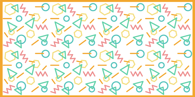 乙烯基地毯呈现多彩形状图案 - TenStickers