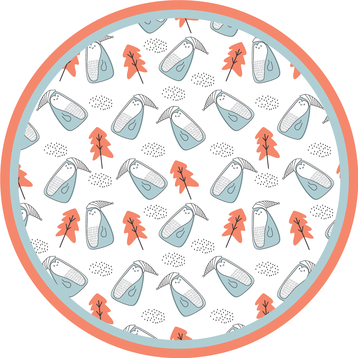 乙烯基地毯托儿所可爱动物图案 - TenStickers