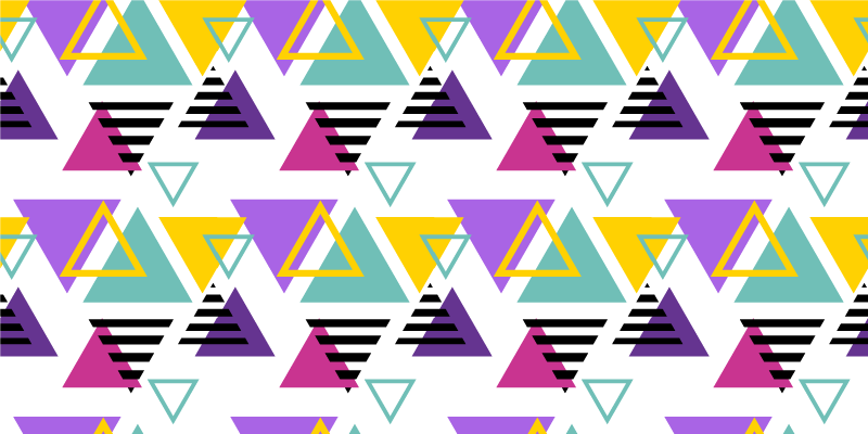 乙烯基地毯几何五彩三角排列 - TenStickers