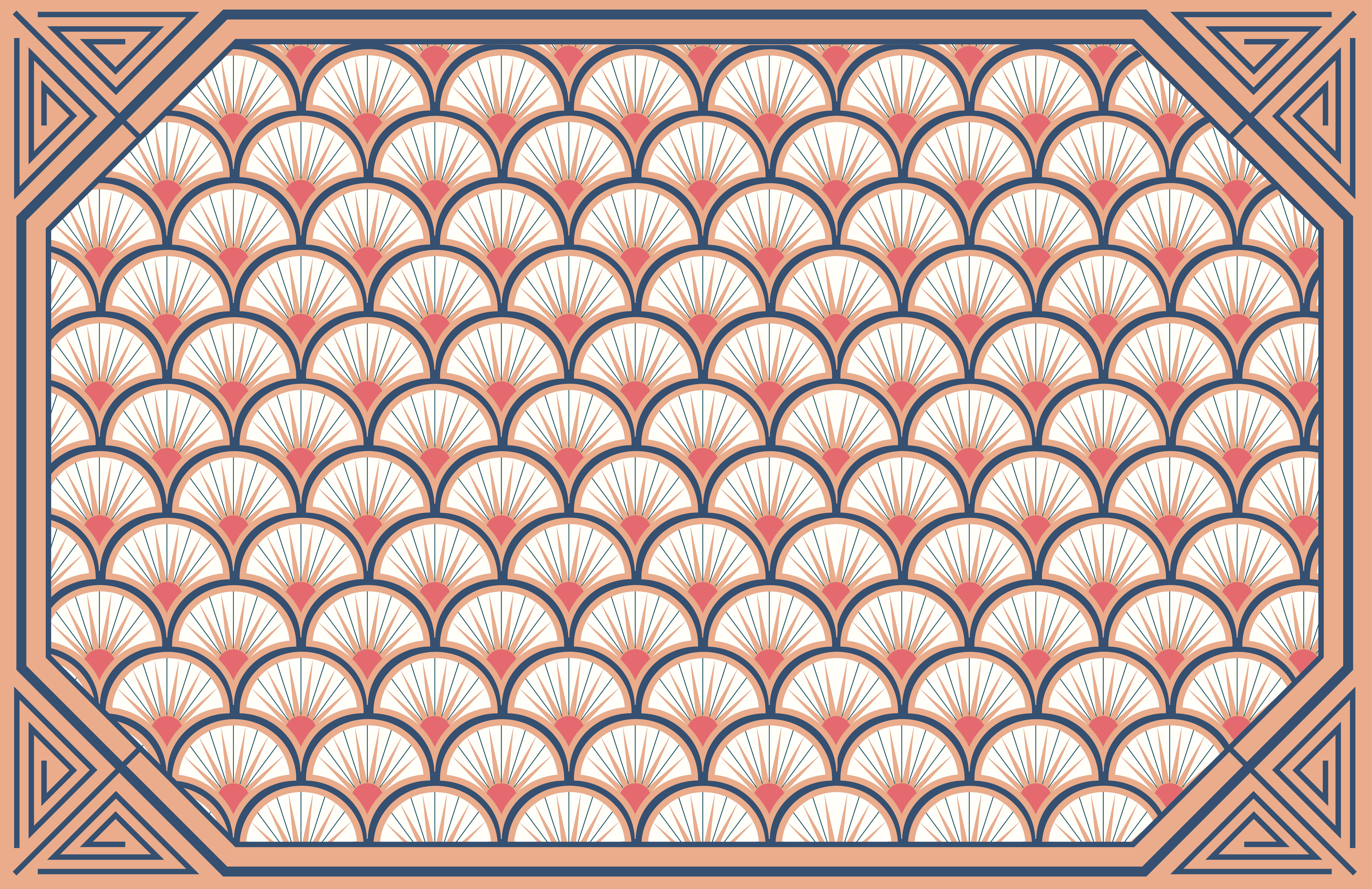 乙烯基地毯贝壳图案 - TenStickers