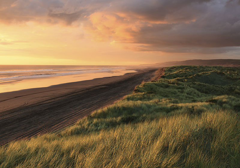 天然乙烯基地毯日落海滩景观 - TenStickers