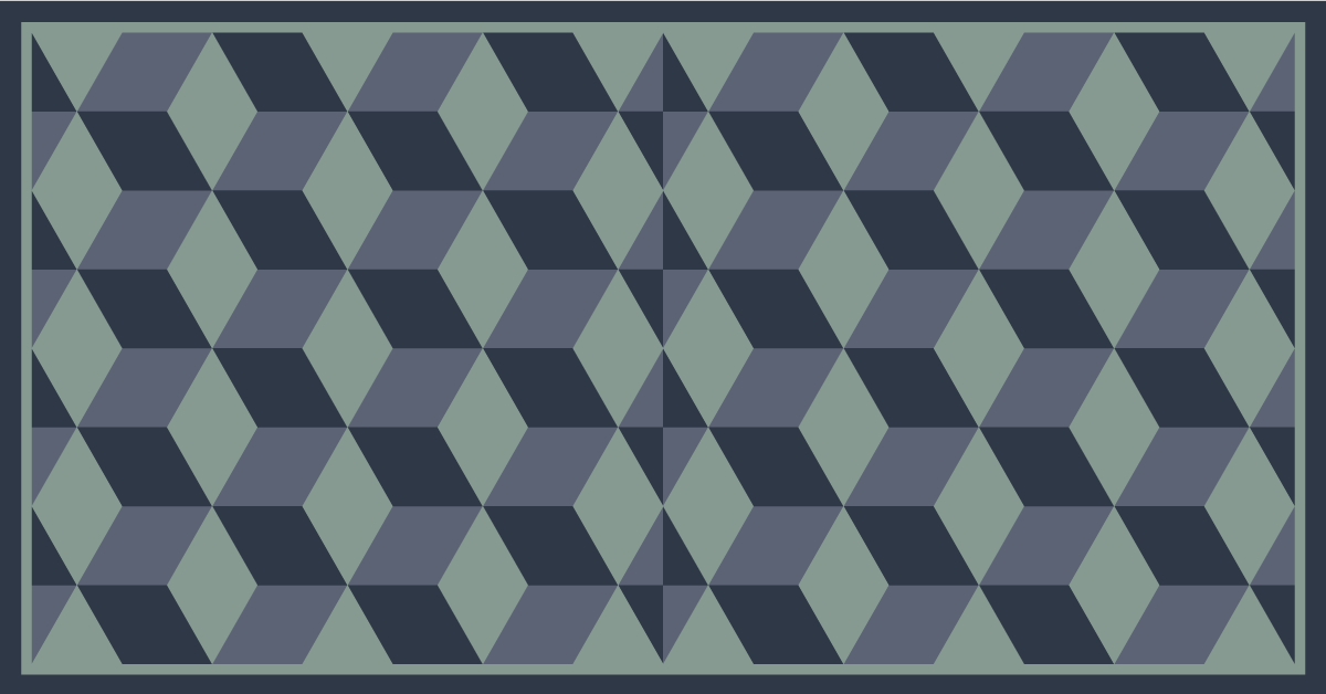 乙烯基地毯几何立方图案游戏 - TenStickers