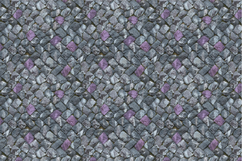 乙烯基地毯 石头效果 灰色铺路小径 - TenStickers