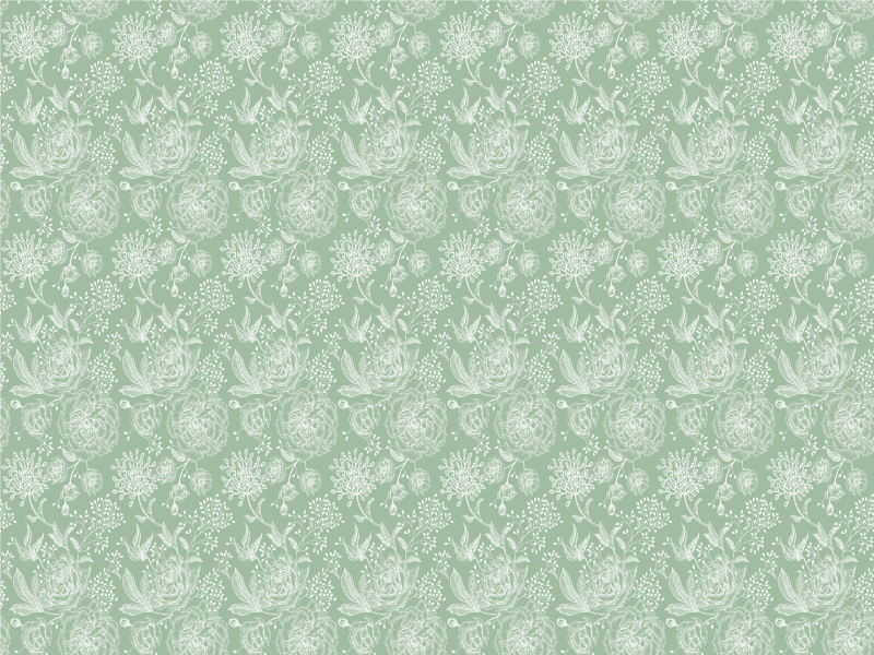 乙烯基花草地毯 花卉优雅表面 - TenStickers