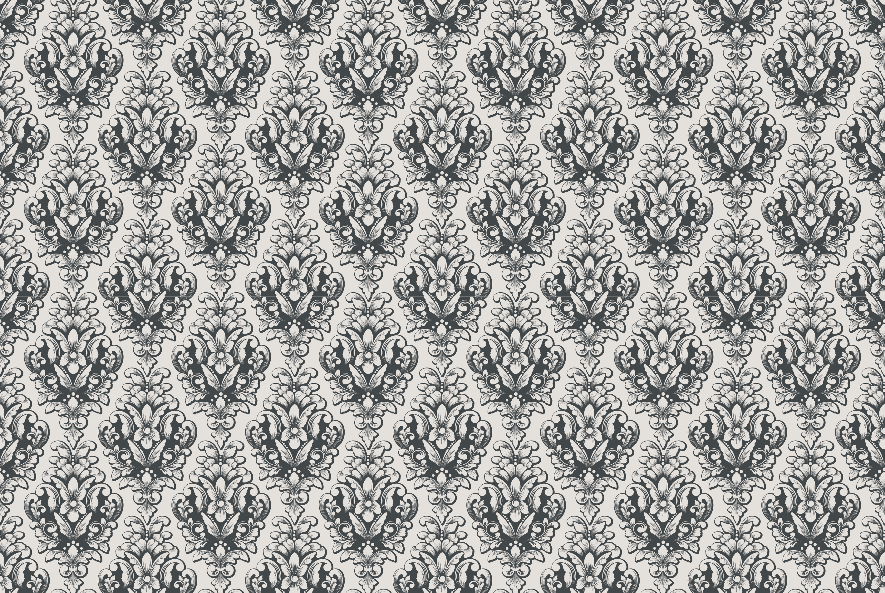 乙烯基复古地毯 巴洛克风格的瓷砖图案 - TenStickers