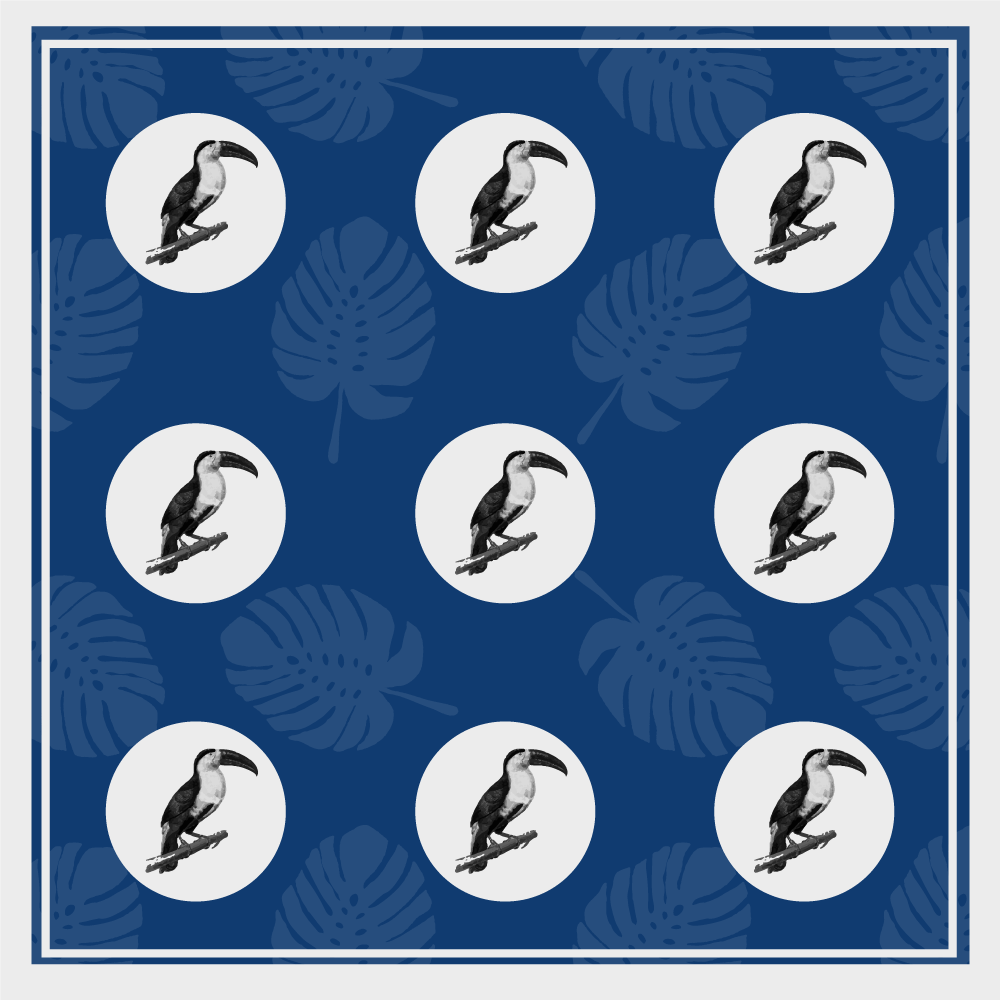 乙烯基地毯动物 热带巨嘴鸟图案 - TenStickers