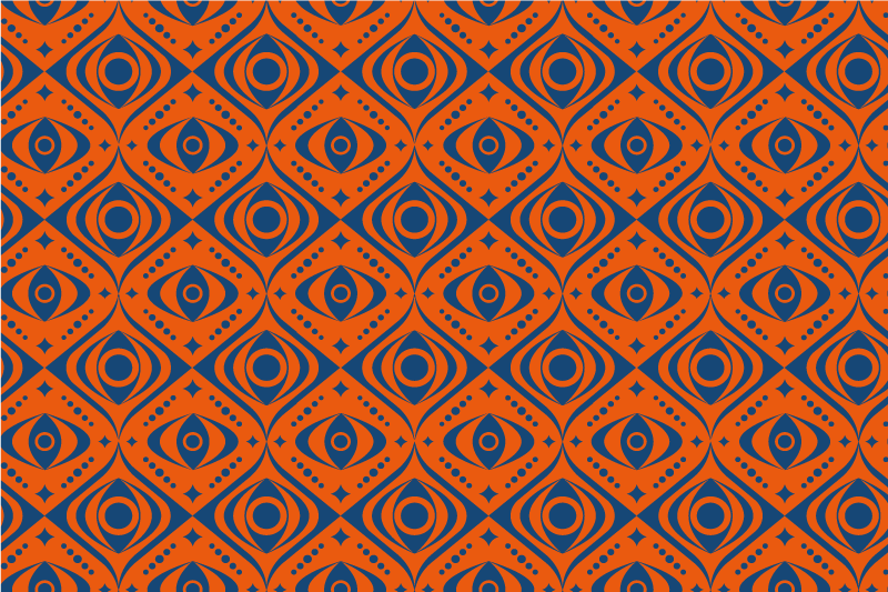 乙烯基地毯几何 几何眼睛图案 - TenStickers