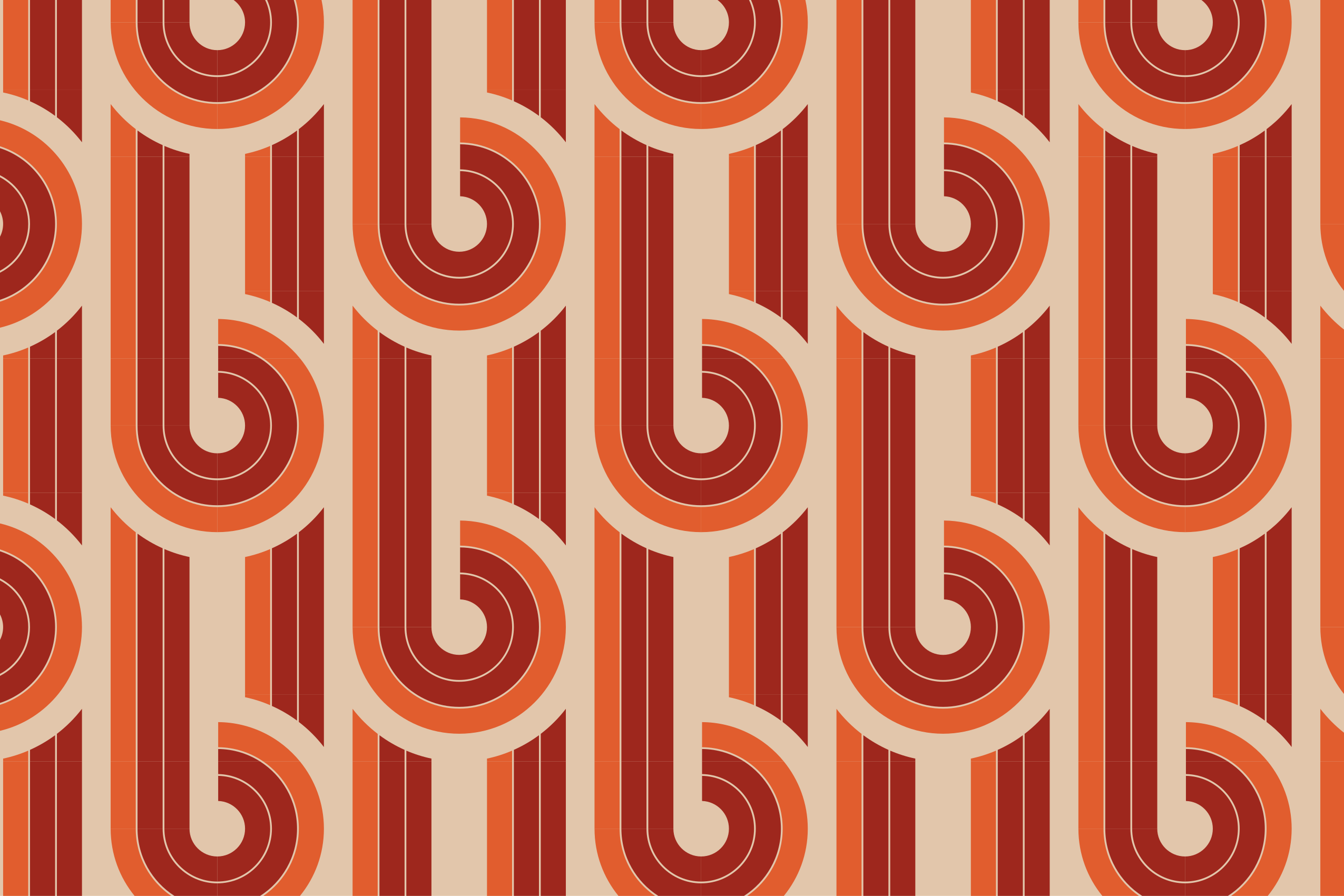 乙烯基地毯几何 复古几何图案 - TenStickers