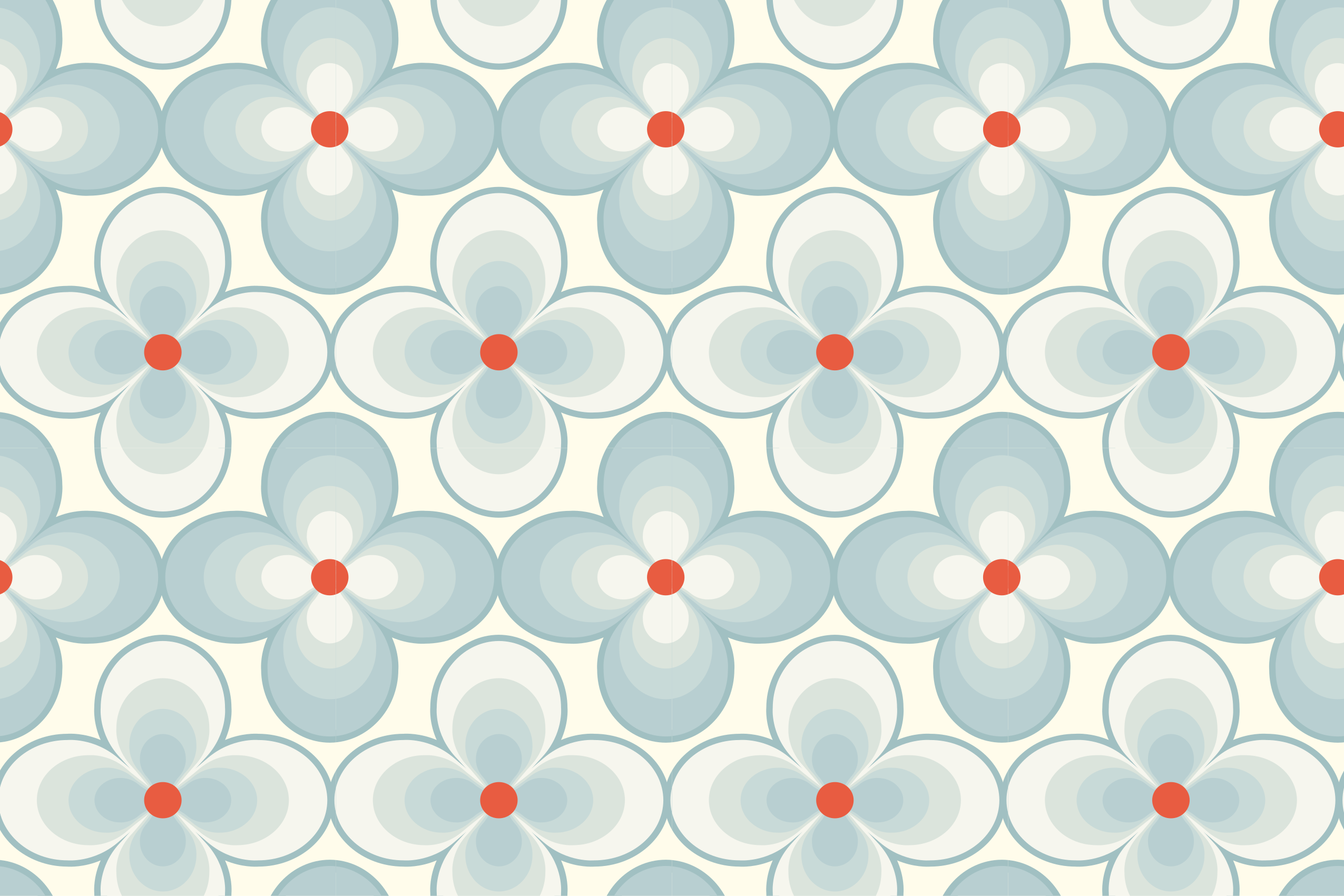 乙烯基地毯 几何花朵图案 - TenStickers