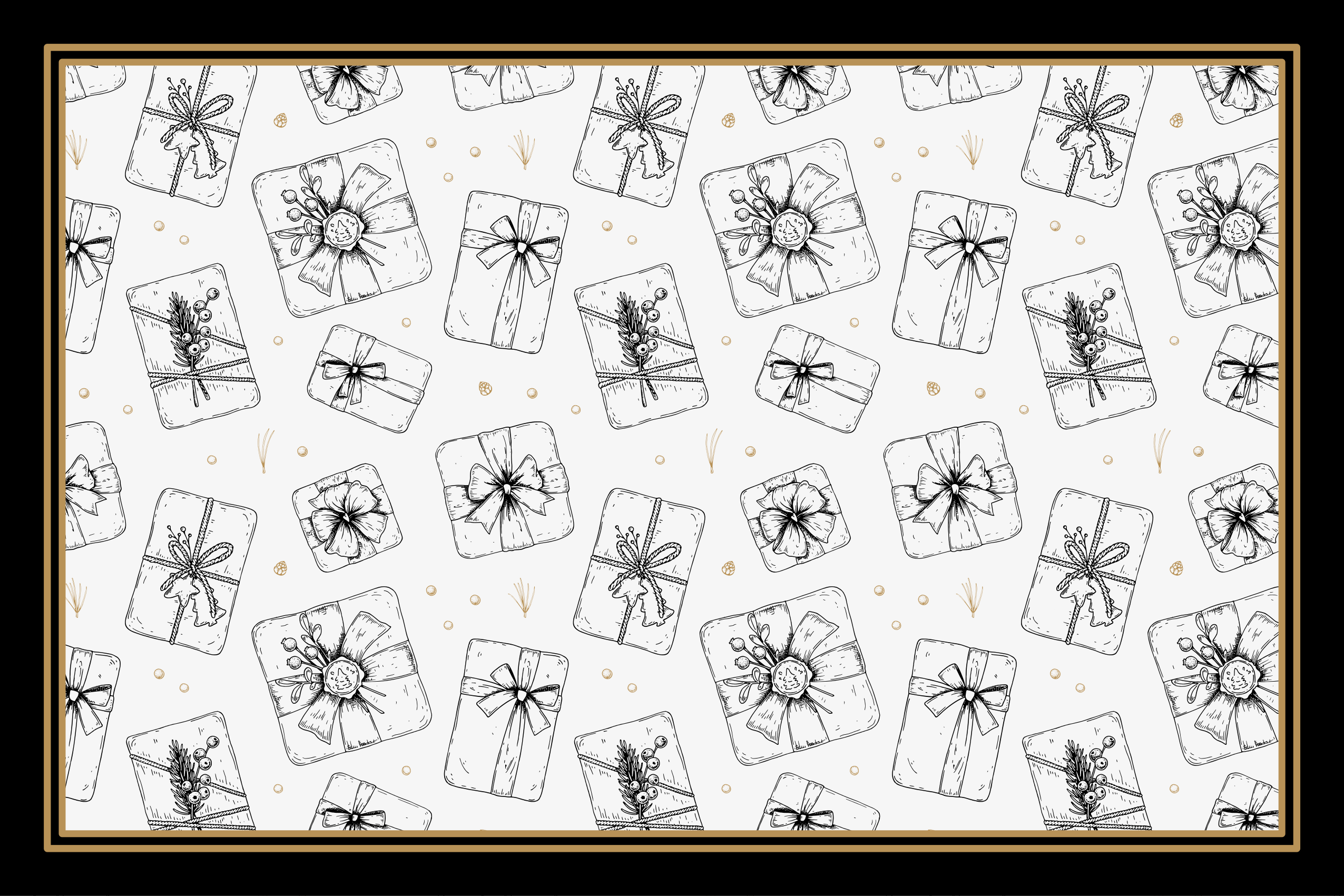 乙烯基地毯圣诞 节日礼物图案 - TenStickers