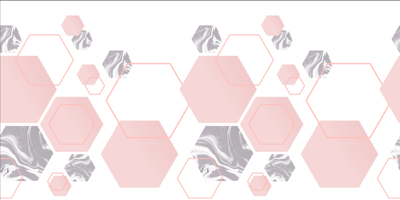 乙烯基地毯镶嵌 大理石六边形 - TenStickers