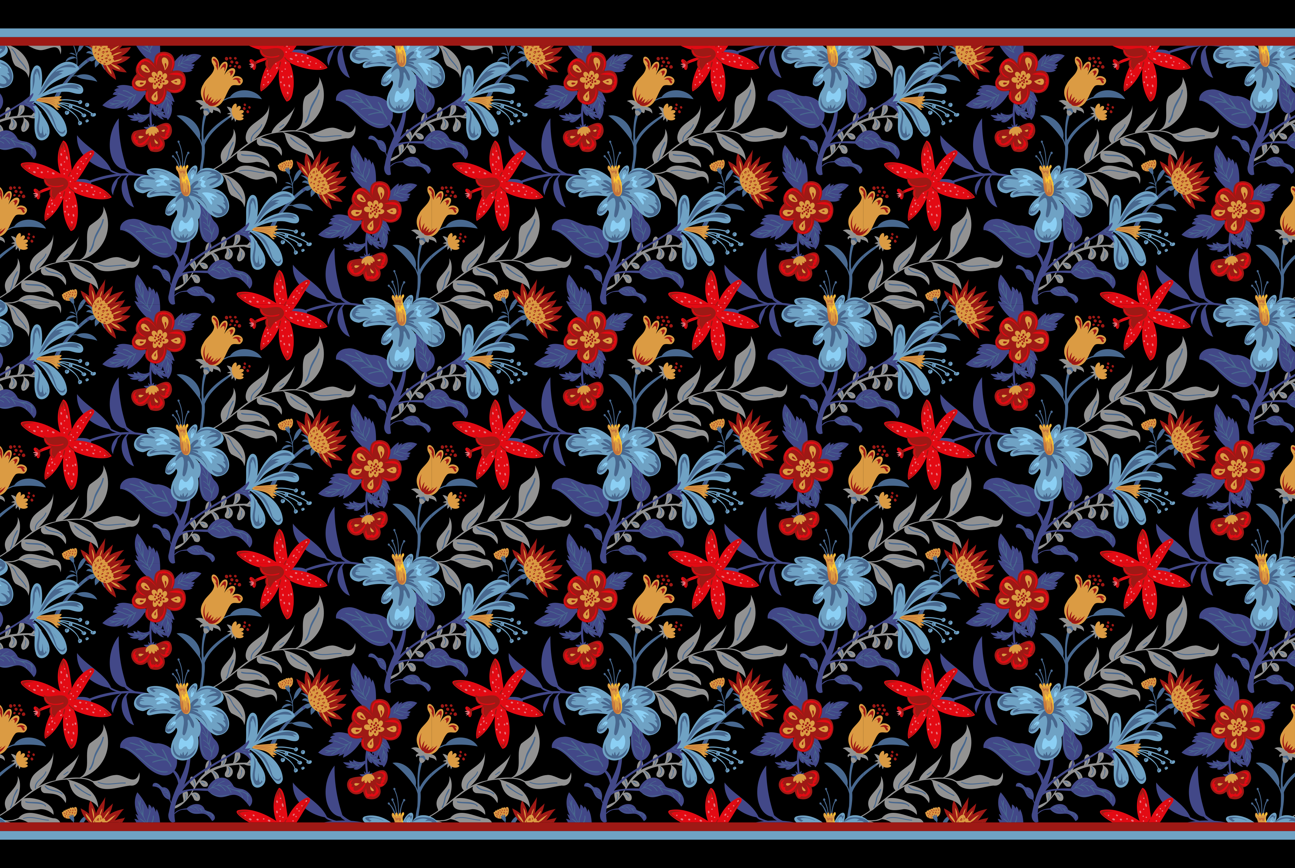 乙烯基花草地毯 植物优雅 - TenStickers