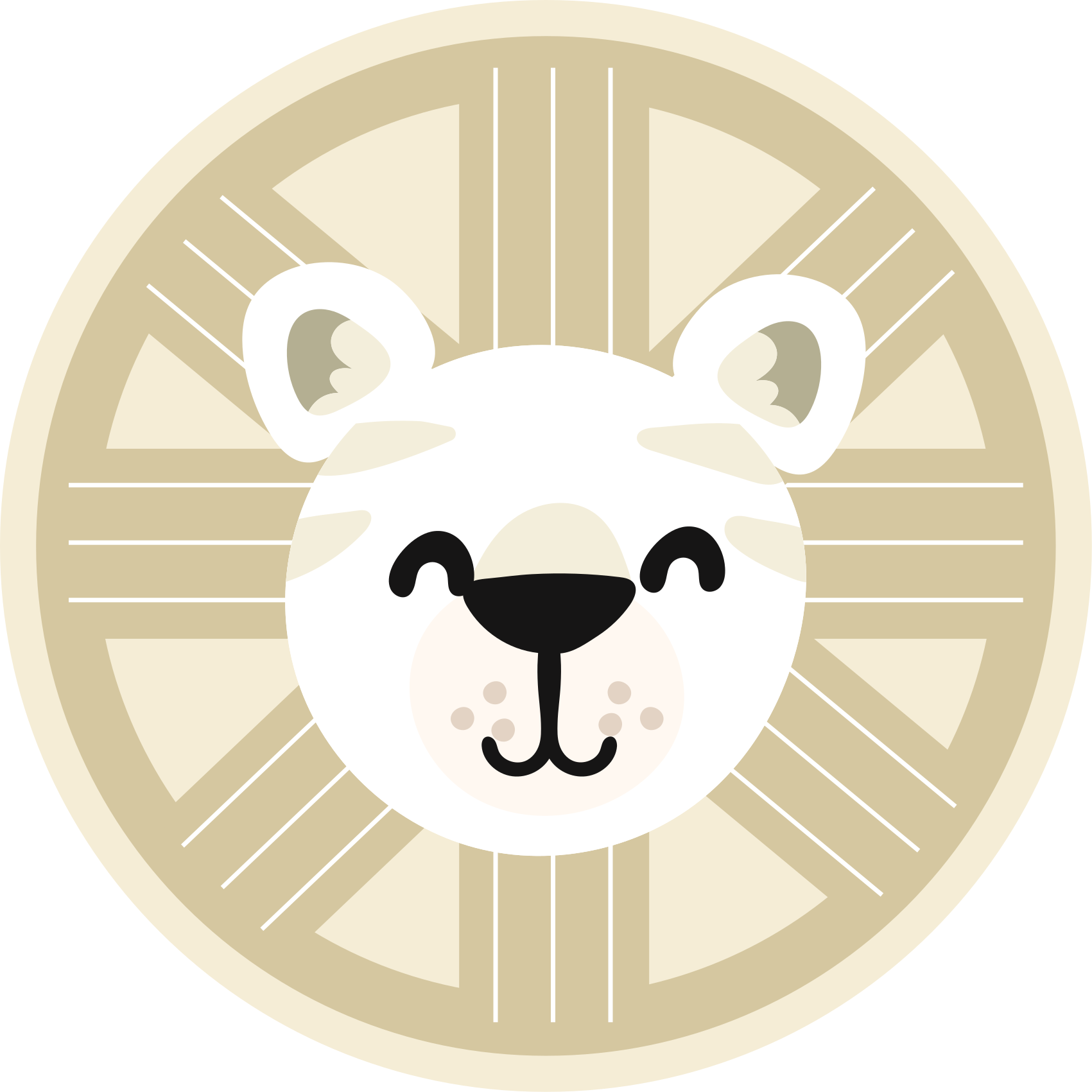 乙烯基地毯托儿所 微笑的狮子图形 - TenStickers