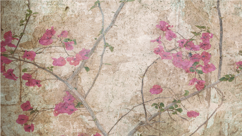 乙烯基花草地毯 花枝覆盖 - TenStickers