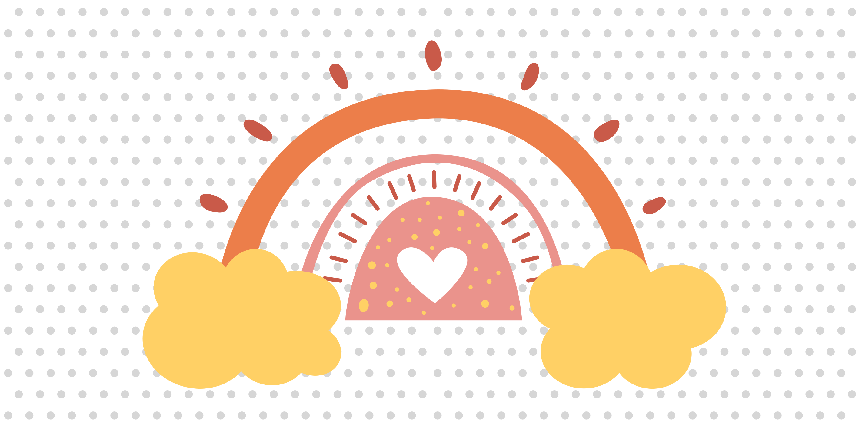 乙烯基地毯托儿所 彩虹云景 - TenStickers