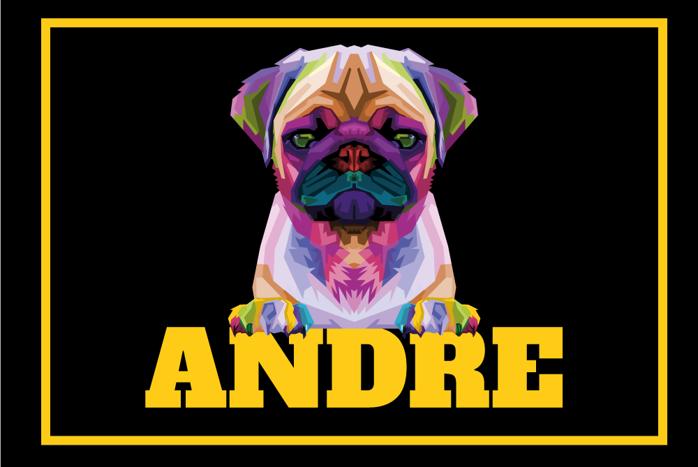 乙烯基地毯名称 可定制的宠物 - TenStickers