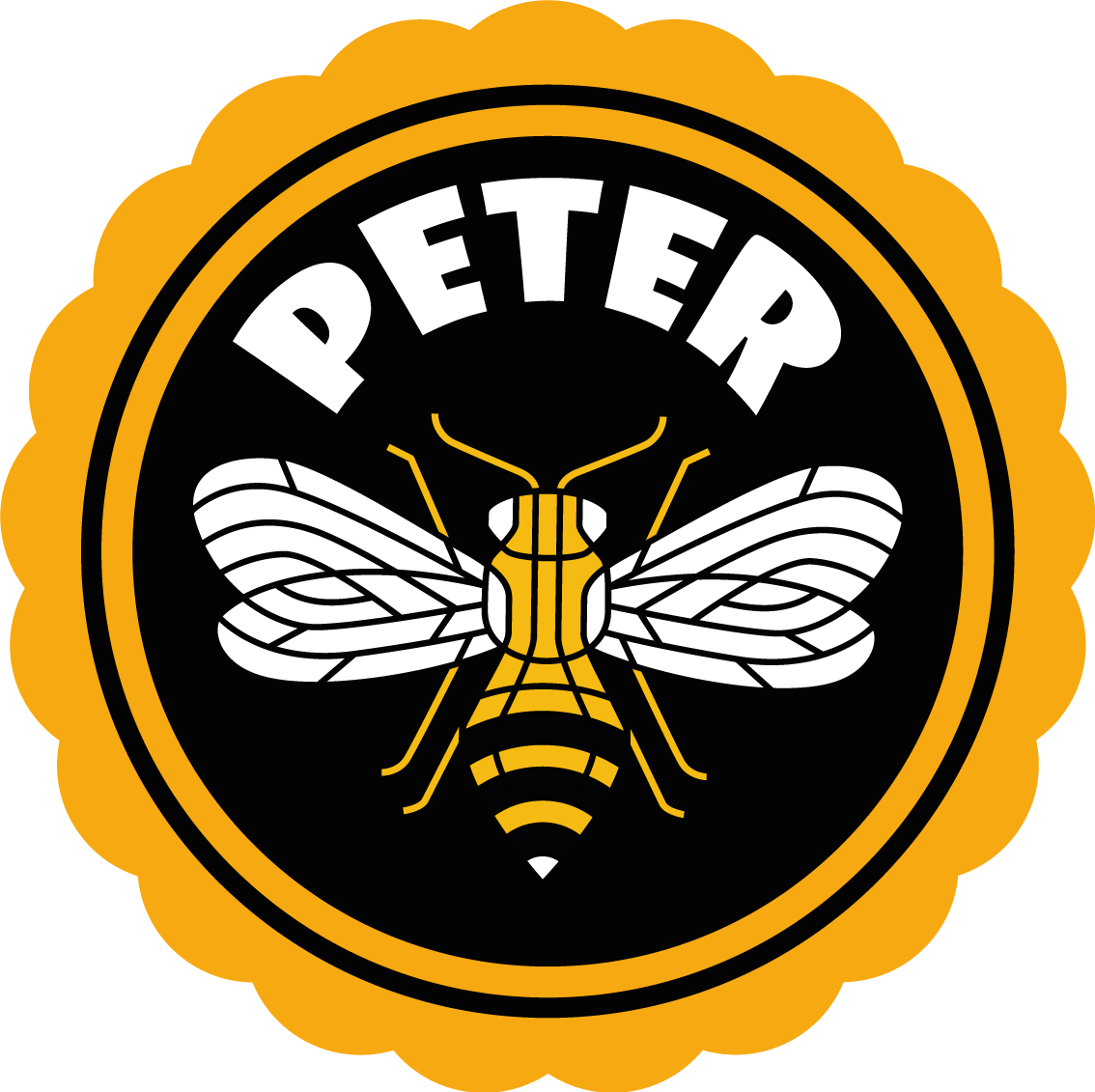 乙烯基地毯名称 个性化蜜蜂徽章 - TenStickers