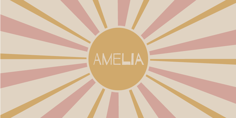 乙烯基地毯名称 可自定义的旭日文本 - TenStickers