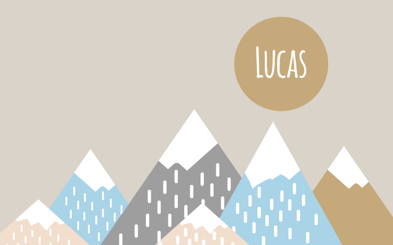 乙烯基地毯名称 可定制的山景 - TenStickers