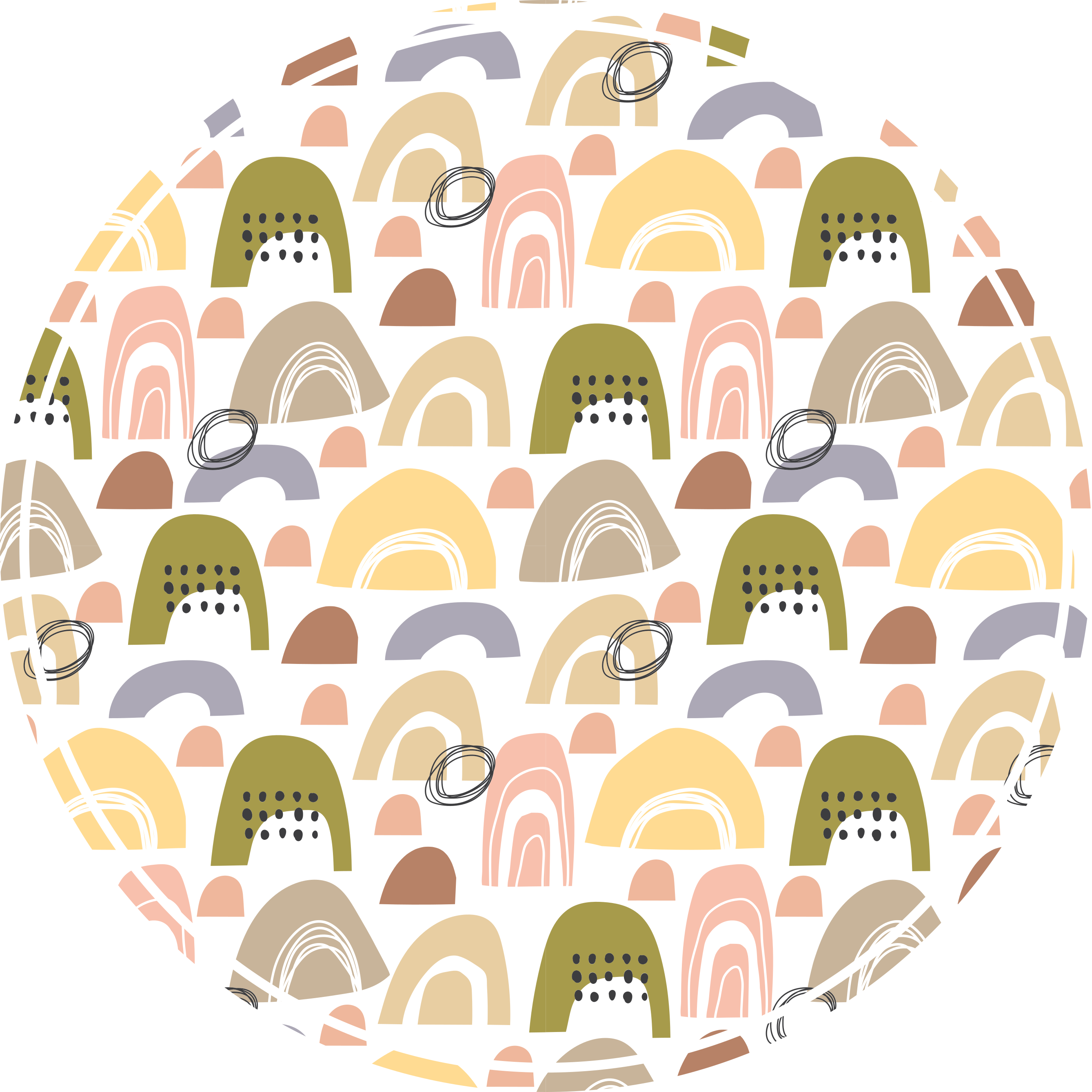 北欧彩虹图案北欧地毯 - TenStickers