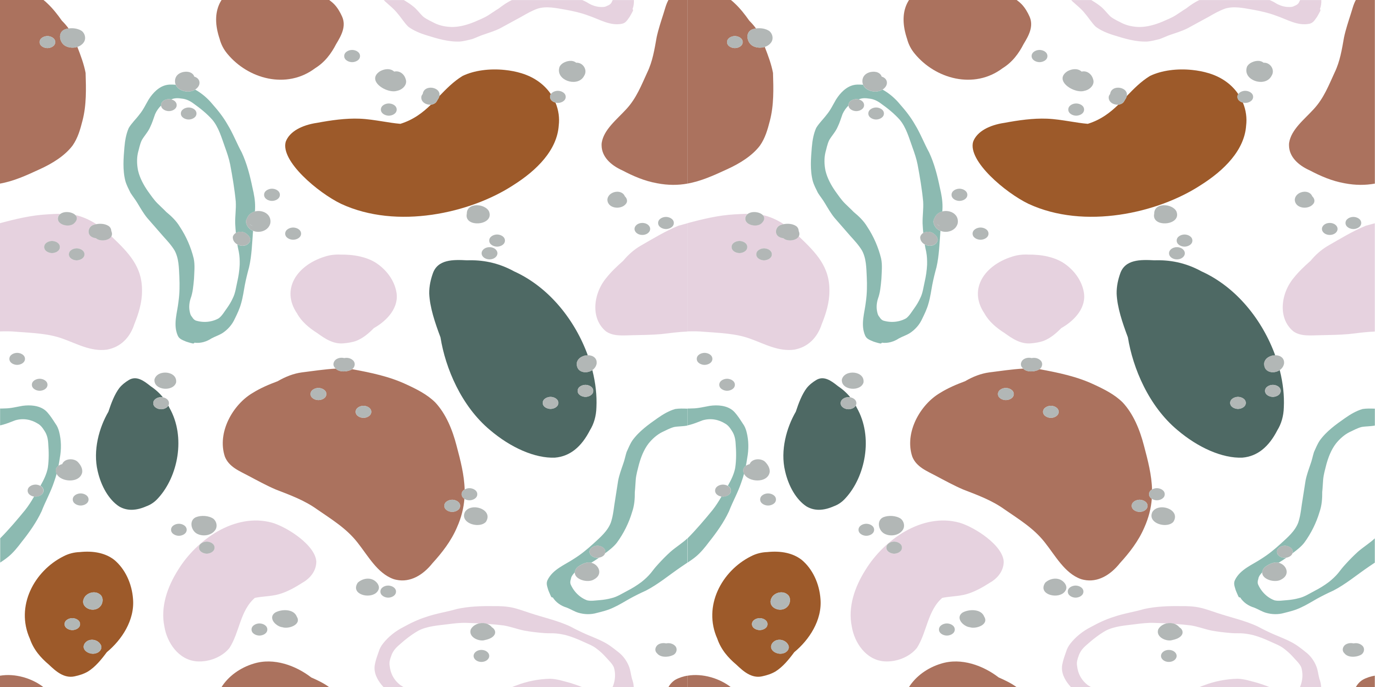 不规则抽象形状图案最小地毯 - TenStickers