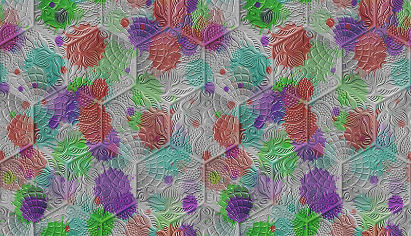 乙烯基地毯客厅 蓋迪瓷磚花紋蓋迪瓷磚 - TenStickers