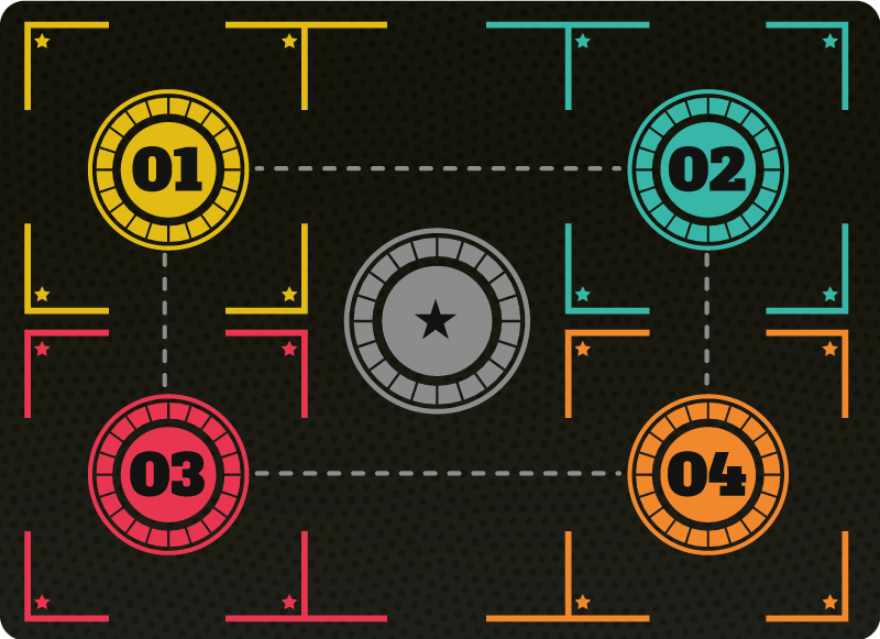 乙烯基地毯长方形 篮球训练 - TenStickers