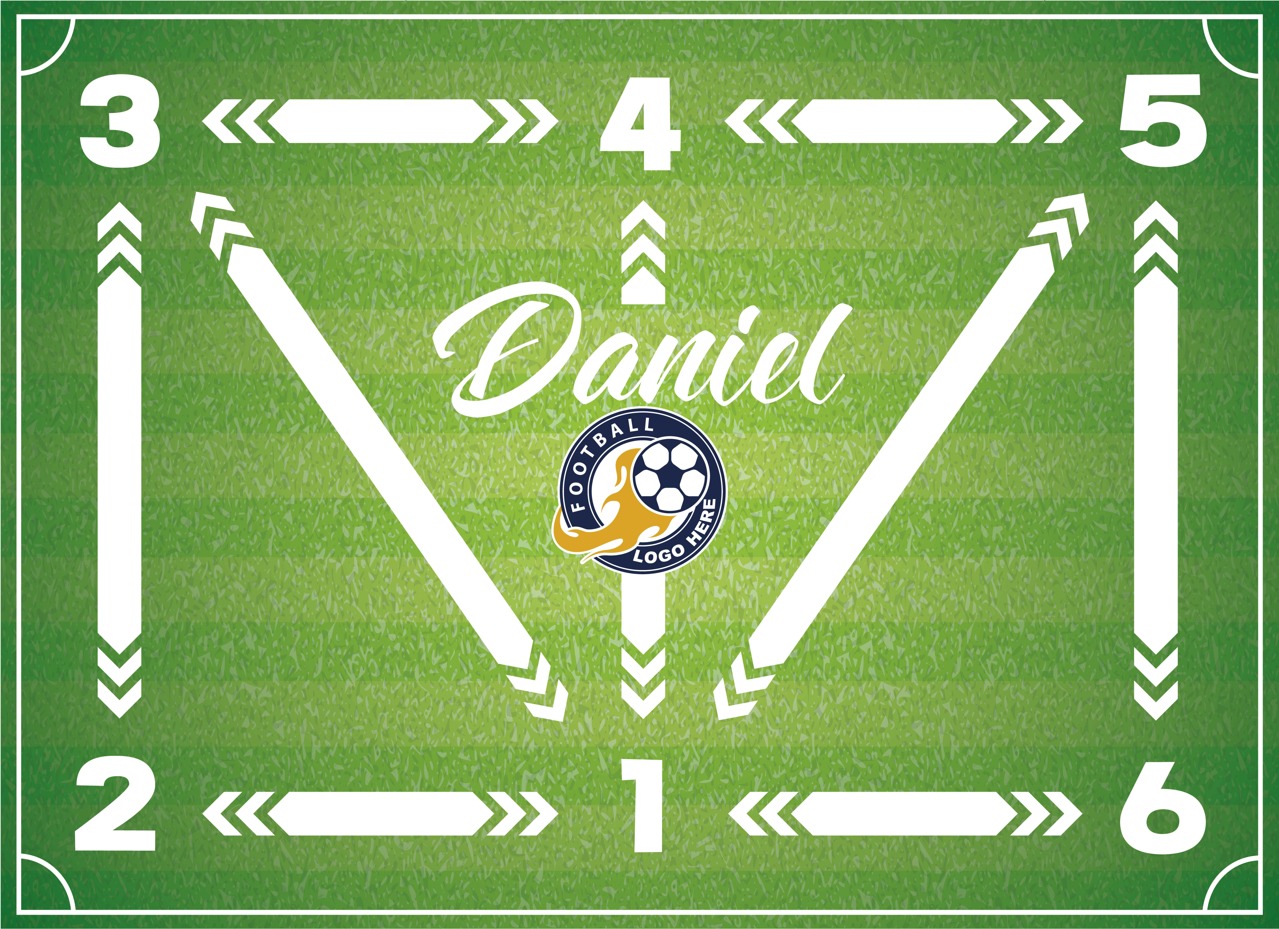 乙烯基地毯长方形 足球训练 - TenStickers