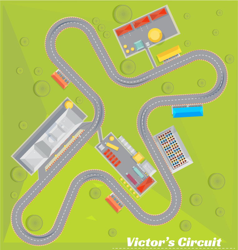 乙烯基地毯道路可定制游戏道路 - TenStickers