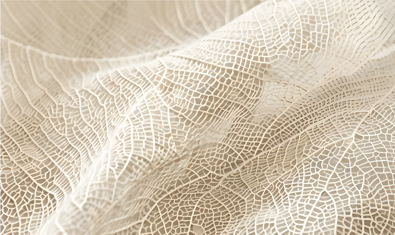 乙烯基地毯米色 极简主义的叶子 - TenStickers