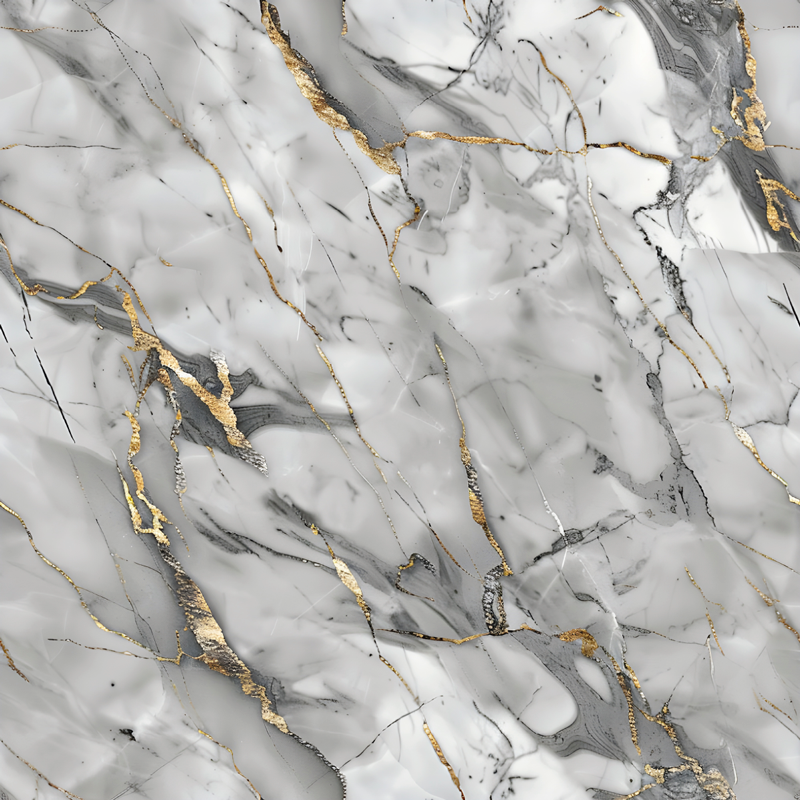大理石乙烯基地毯灰色与金色 - TenStickers