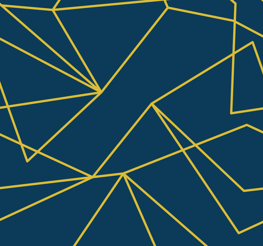 乙烯基地毯蓝色 几何金色线条 - TenStickers